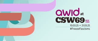 AWID at CSW69 website banner